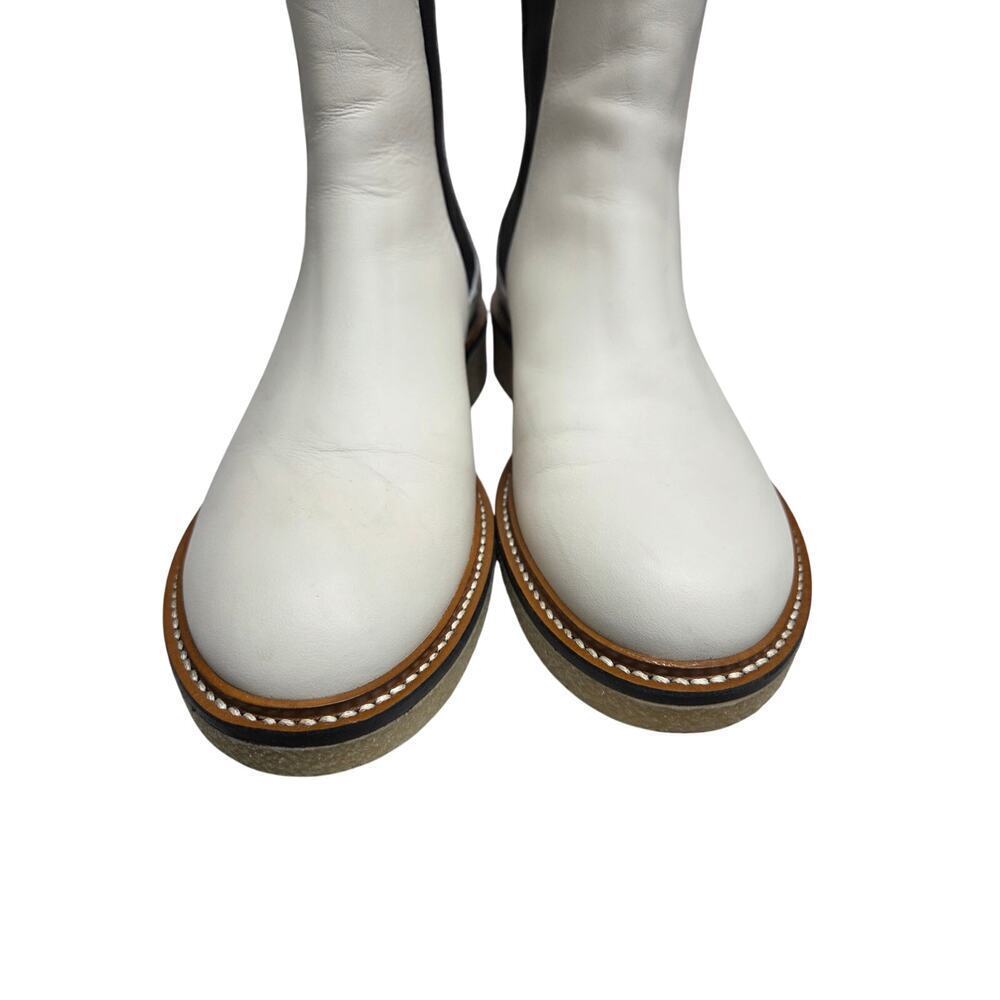 Everlane Ivory Leather Crepe Sole Ankle Booties Size 6 - Picture 2 of 10